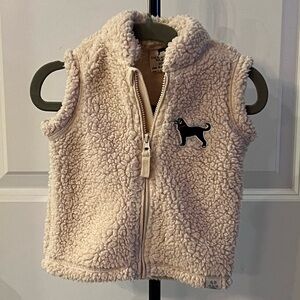 Toddler The black dog Sherpa cream vest